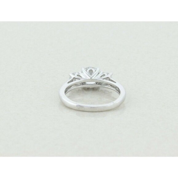 Sterling Silver CZ Three Stone Ring Size 6 Pretty Sparkly - Picture 7 of 8